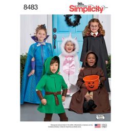 S8483A Pattern 8483 Child's Cape Costumes