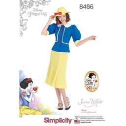 S8486 Pattern 8486 Womens 1930's Snow White Dress and Hat