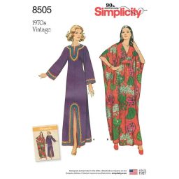 S8505A Simplicity Pattern 8505 Misses' Vintage Caftans