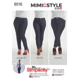 S8516 Simplicity Pattern 8516 Misses' Mimi G Skinny Jeans