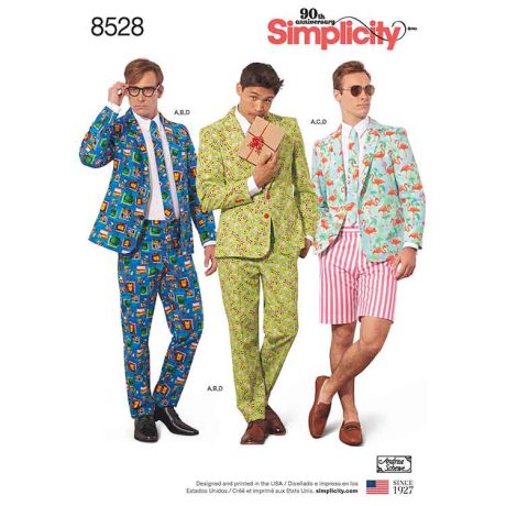 S8528 Simplicity Pattern 8528 Men's Costume Suit
