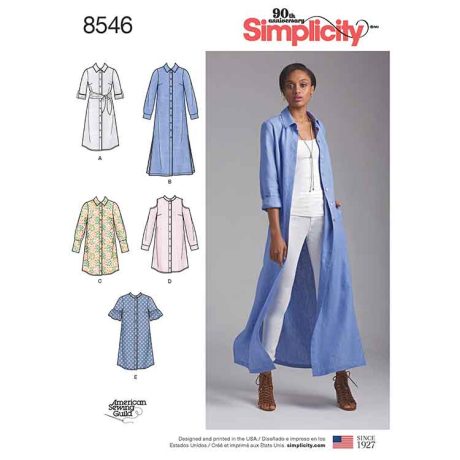 Simplicity Pattern S8546 Women’s / Petite Women’s Shirt Dresses