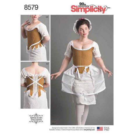 S8579 Simplicity Pattern 8579 Womens' 18th Century Costume