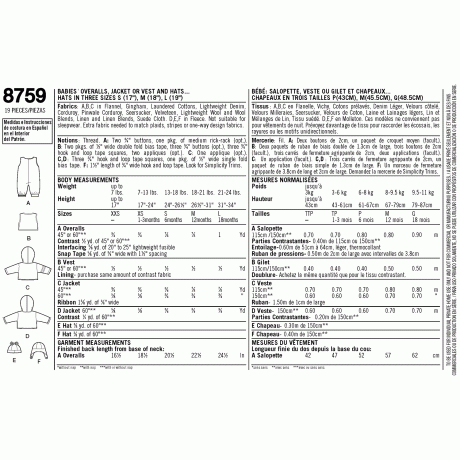 S8759A Pattern 8759 Babies Sportswear - Image 2