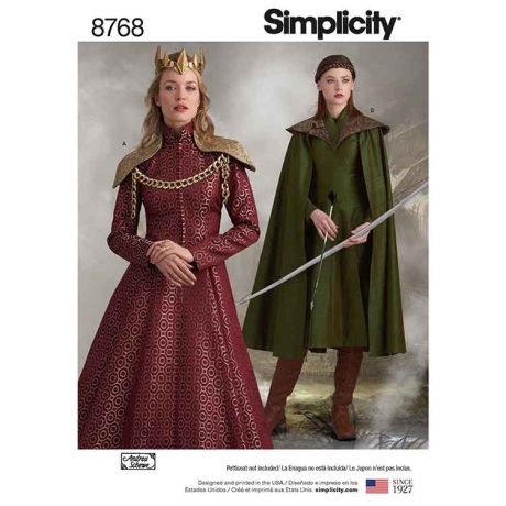 S8768 Pattern 8768 Women's Fantasy Costumes