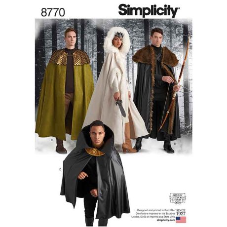 S8770_OS Pattern 8770 Unisex Costume Capes
