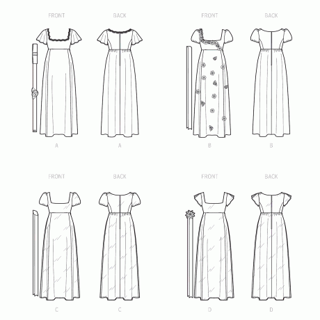 Simplicity Sewing Pattern S9434 Misses' and Women's Regency Era Style Dresses