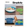 Simplicity Sewing Pattern S9445 Pet Bed in Two Sizes, Chair Cover and Play Mats