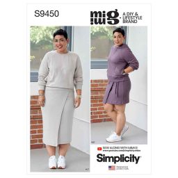 Simplicity Sewing Pattern S9450 Misses' Knit Tops and Skirts