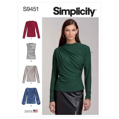 Simplicity Sewing Pattern S9451 Misses' Knit Tops