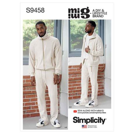 Simplicity Sewing Pattern S9458 Men's Knit Jacket and Pants