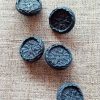 Vintage basket-weave design buttons, 20mm (grey or blue) - Image 2