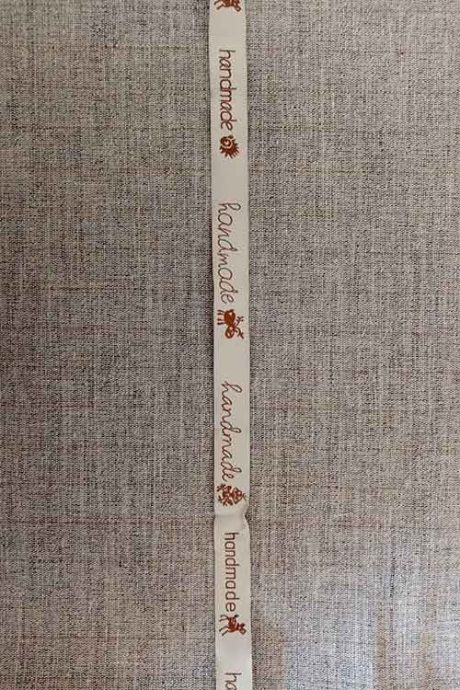 "Handmade" woven ribbon labels (set of 4)