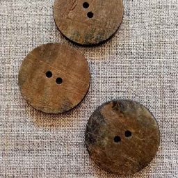 natural bark horn buttons