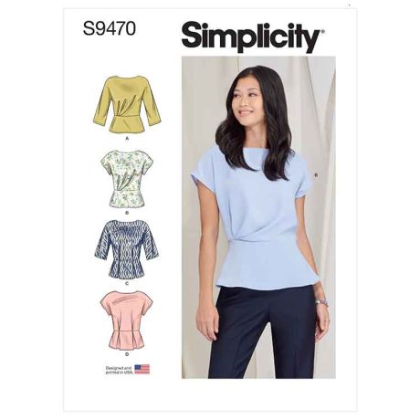 Simplicity Sewing Pattern S9470 Misses' Tops