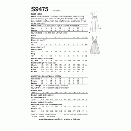 Simplicity Sewing Pattern S9475 Misses' Dresses