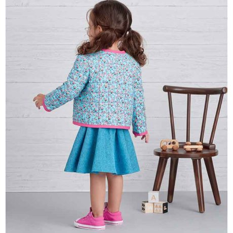 Simplicity Sewing Pattern S9485 Toddlers' Knit Top, Jacket, Vest, Skirt and Pants