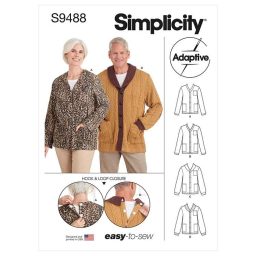 Simplicity Sewing Pattern S9488 Unisex Adaptive Cardigan