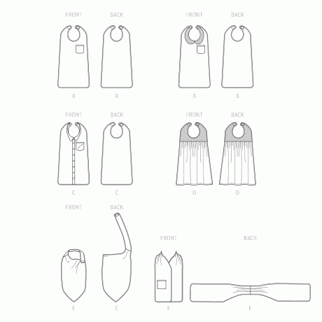 Simplicity Sewing Pattern S9489 Adult Bibs