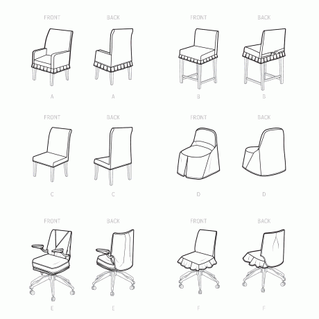 Simplicity Sewing Pattern S9495 Chair Slipcovers