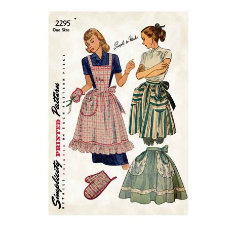 Simplicity Sewing Pattern S9496 Misses' Vintage Apron