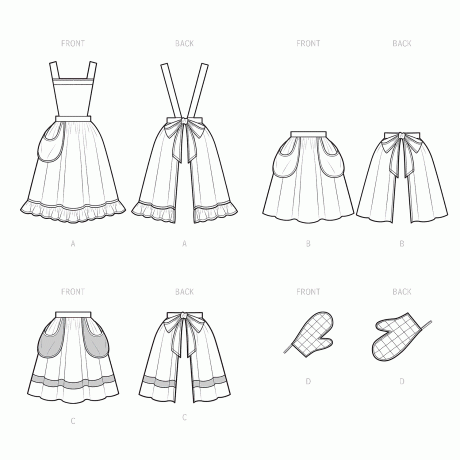 Simplicity Sewing Pattern S9496 Misses' Vintage Apron