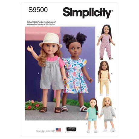 Simplicity Sewing Pattern S9500 18" Doll Clothes