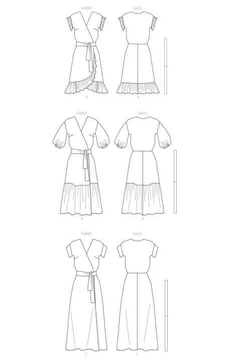 B6873 Women's Dress and Sash