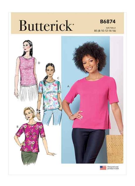 B6874 Misses' Knit Tops