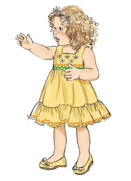 B6885 Toddlers' Dress