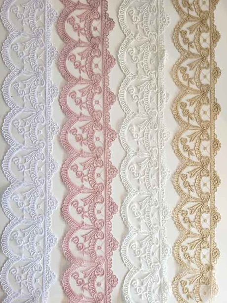 Embroidered Tulle, 70mm