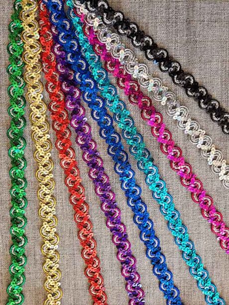 15mm metallic 'ric-rac' braid