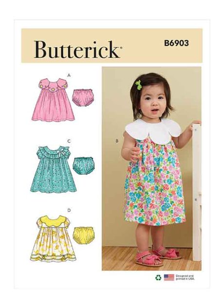 B6903 Infants' Dress and Panties