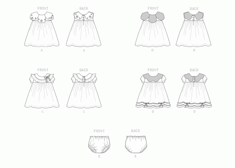 B6903 Infants' Dress and Panties