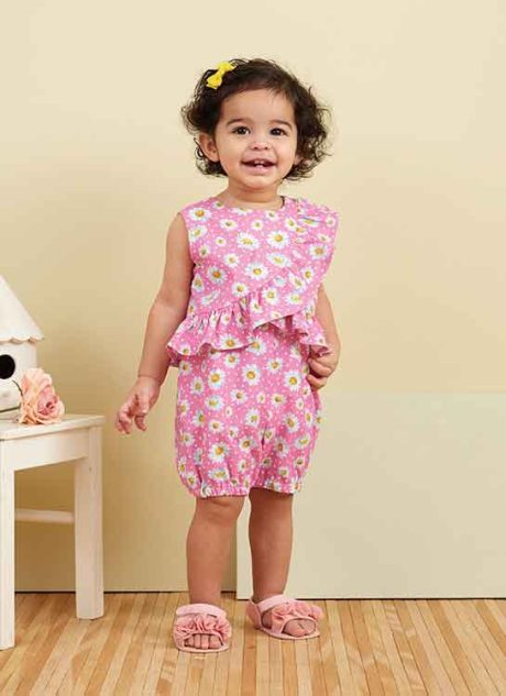 B6904 Infants' Romper, Dress and Panties