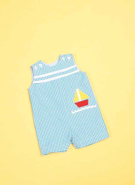 B6905 Baby Overalls, Dress and Panties - Image 4
