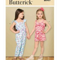 B6907 Children's Romper, Jumpsuit and Sash