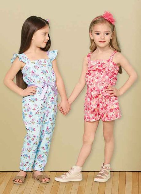 B6907 Children's Romper, Jumpsuit and Sash