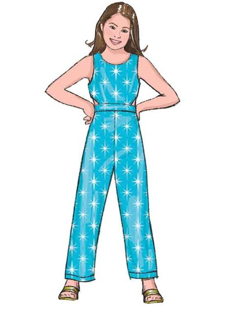 B6908 Girls' Dress, Jumpsuit and Romper