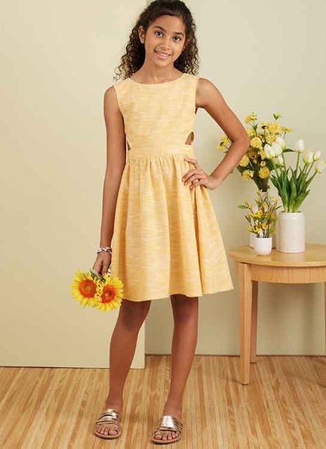 B6908 Girls' Dress, Jumpsuit and Romper