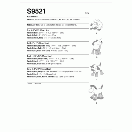 S9521 Plush Animals