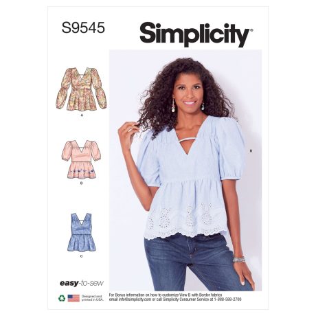 S9545 Misses' Tops