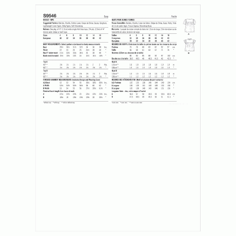 S9546 Misses' Tops