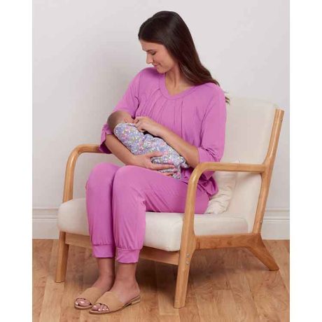 S9556 Misses' Nursing Tops, Pants, Shorts and Blanket