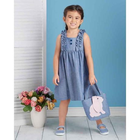 S9559 Children's Dress, Top, Pants, Purses and Headband