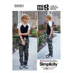 S9561 Boys' Knit Top and Woven Pants and Shorts