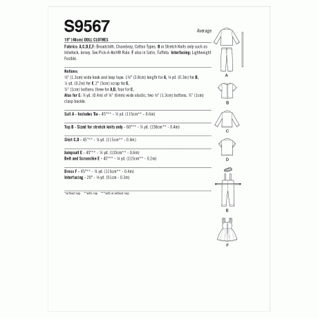 S9567 18" Doll Clothes