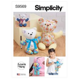 S9569 Learn to Sew Plush Memory Bears