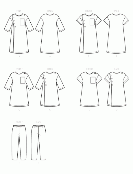 S9578 Children's, Girls' and Boys' Recovery Gowns and Pants