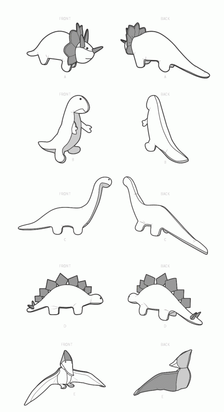 S9585 Plush Dinosaurs by Andrea Schewe